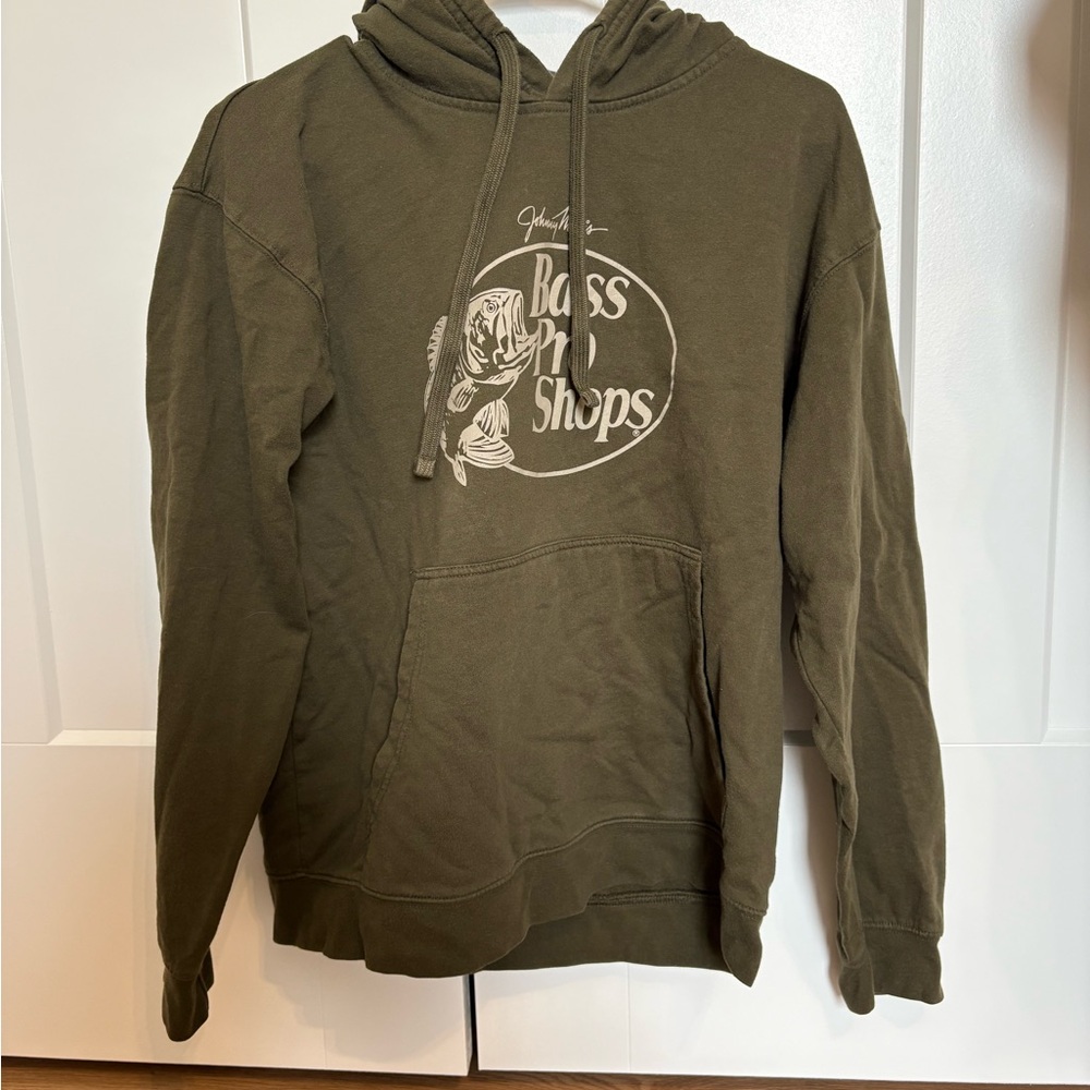 Men’s Bass Pro Shops Olive Green Hoodie with Logo